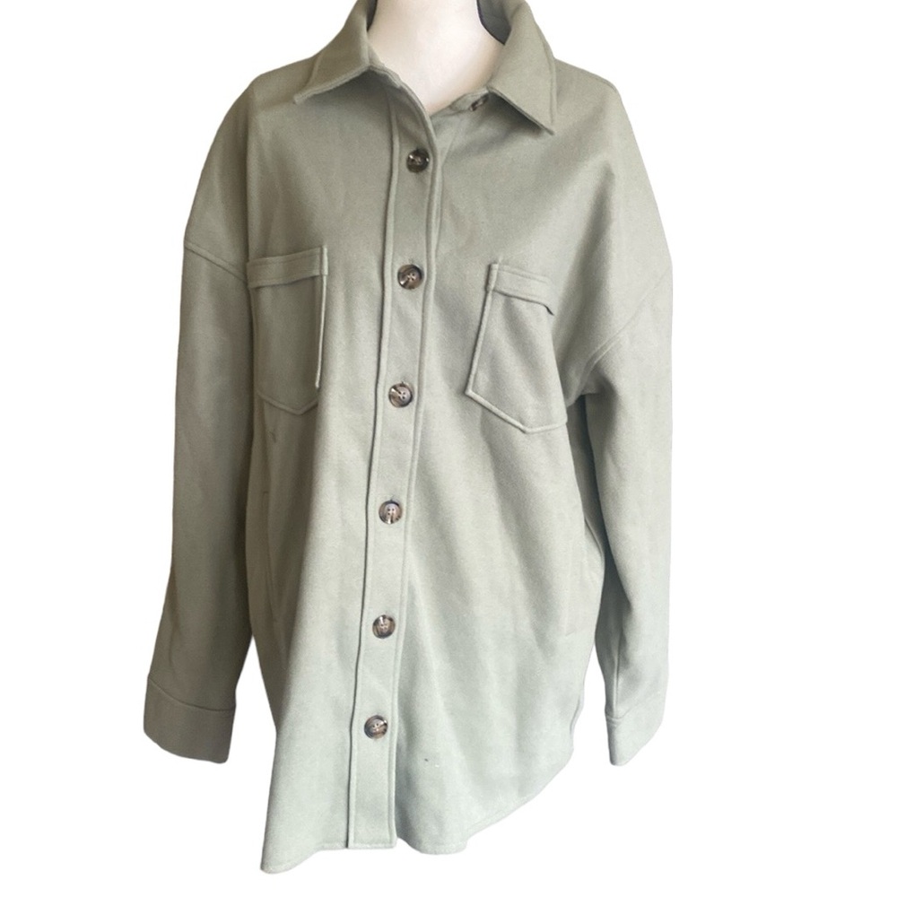NWOT Forever 21 Green Shacket Large